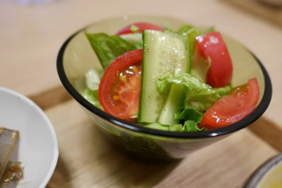 昆布だしの焼肉屋風サラダ